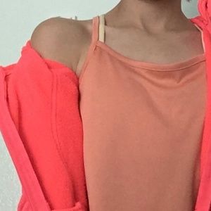 Neon pink running jacket